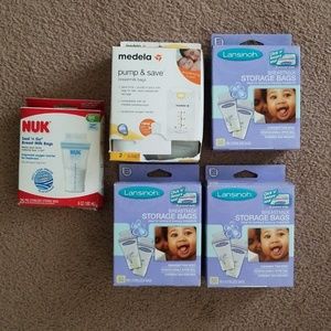 Breast milk storage bags